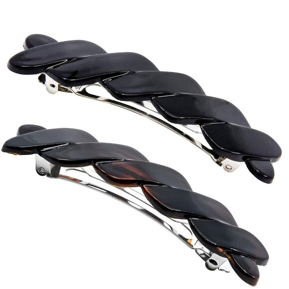 Paris French Hair Barrette Clip for Girls Braided, Combo, Automatic Clasp, Stron - Picture 1 of 7